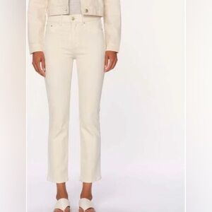 DL1961 Women's Cream Straight Leg Corduroy pants